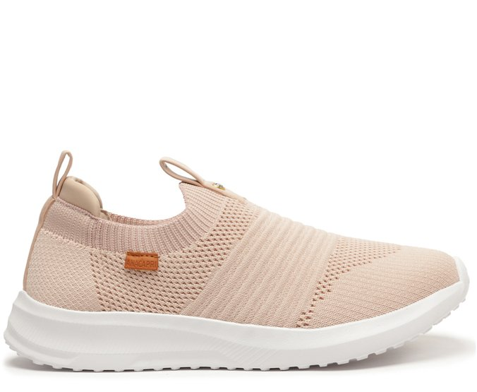 Tênis Slip On Knit Liso Strech Jogging