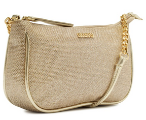 Bolsa Crossbody Baguete Média Glitter